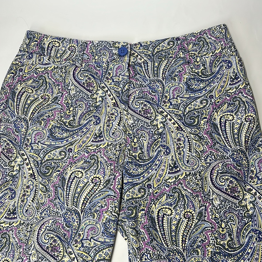 TALBOTS Women’s size 4 Blue Purple Paisley Print Shorts. - Picture 2 of 9